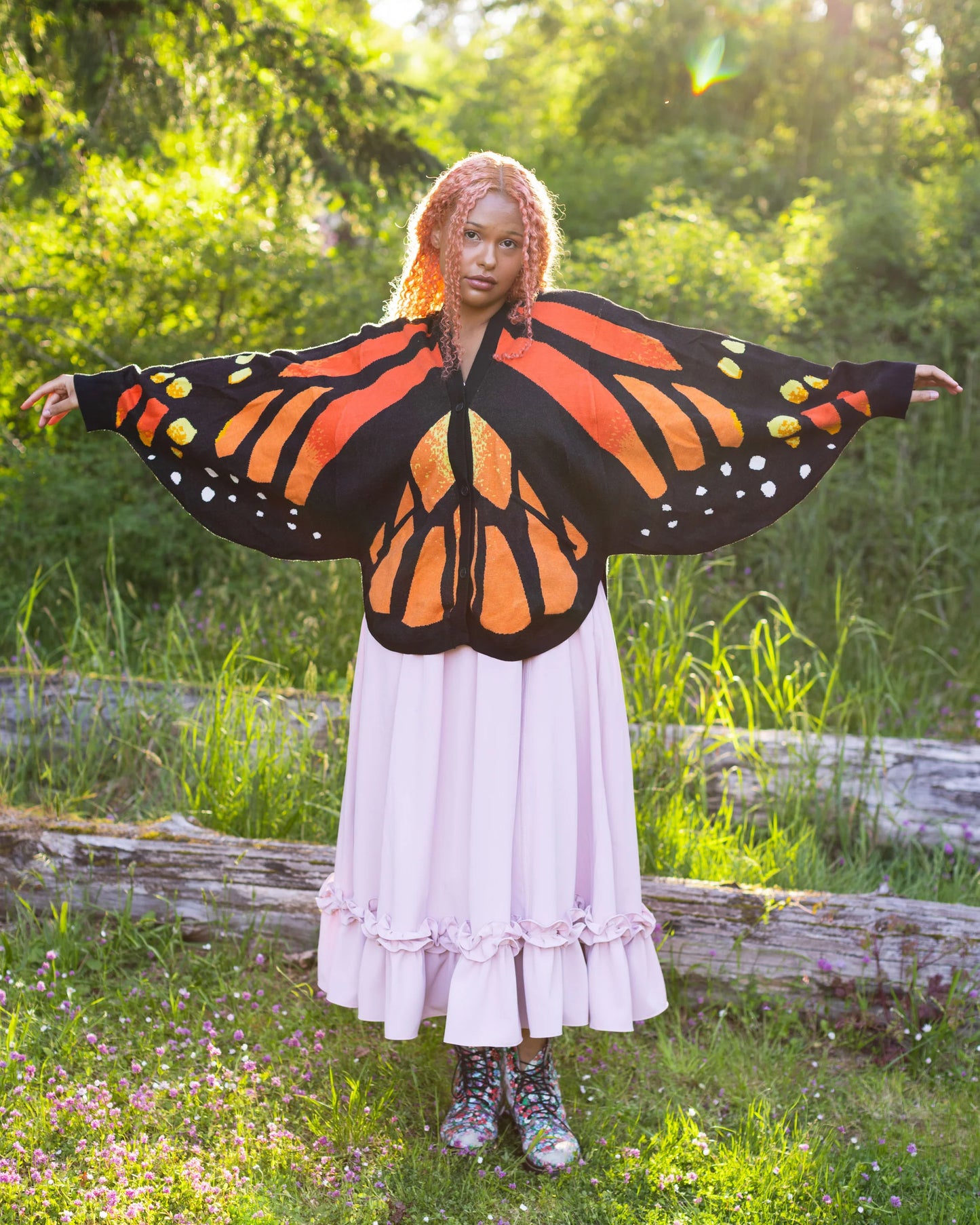 Autumn Monarch Butterfly Cardigan