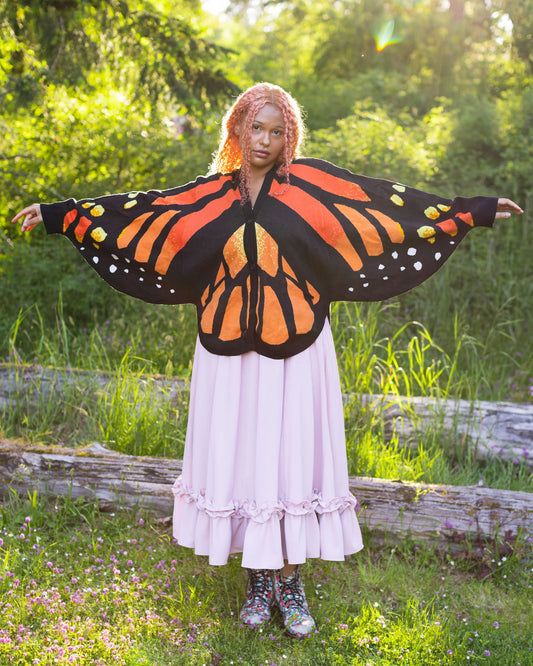 Autumn Monarch Butterfly Cardigan