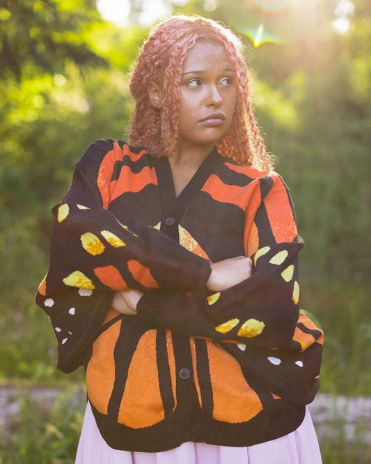 Autumn Monarch Butterfly Cardigan