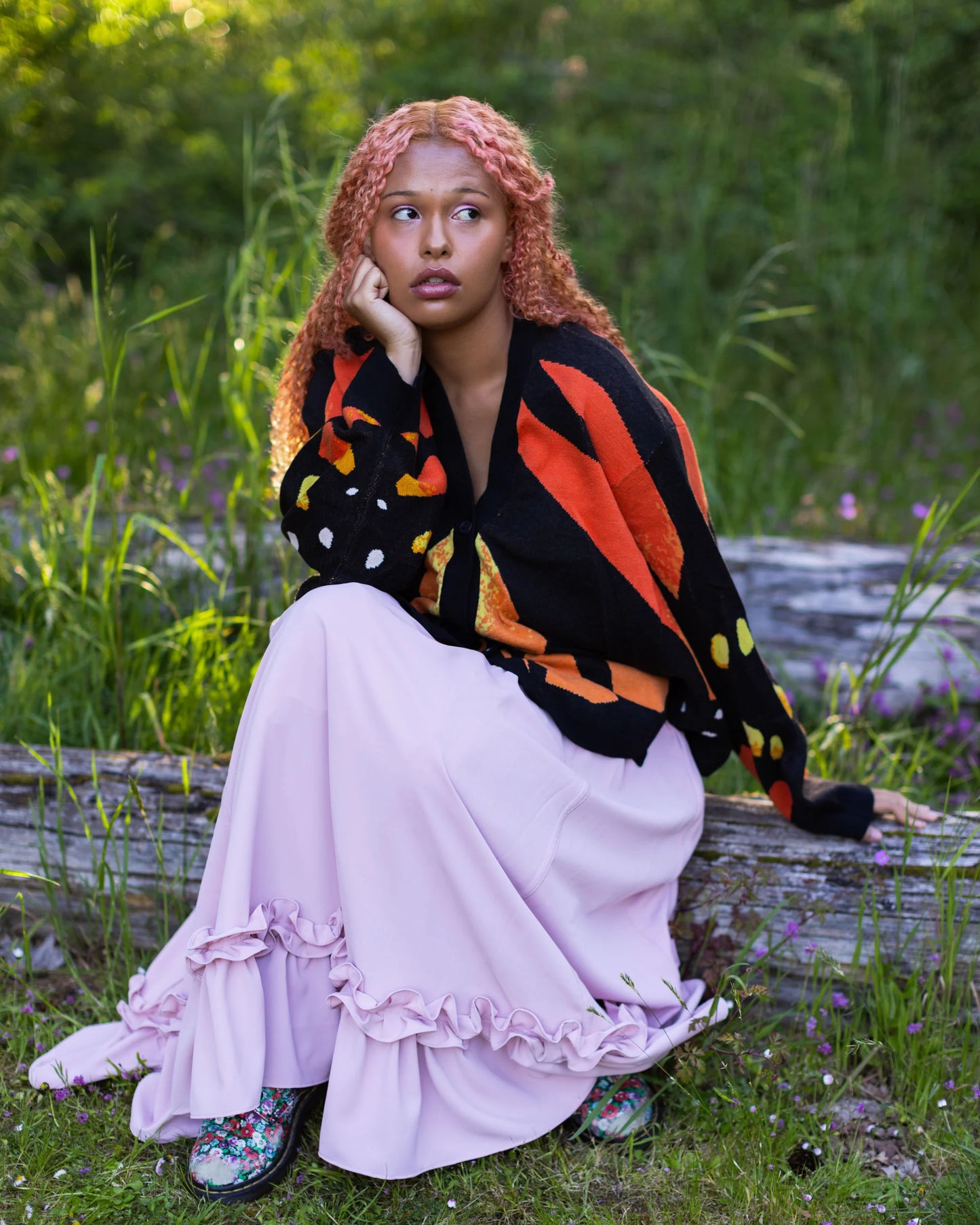 Autumn Monarch Butterfly Cardigan
