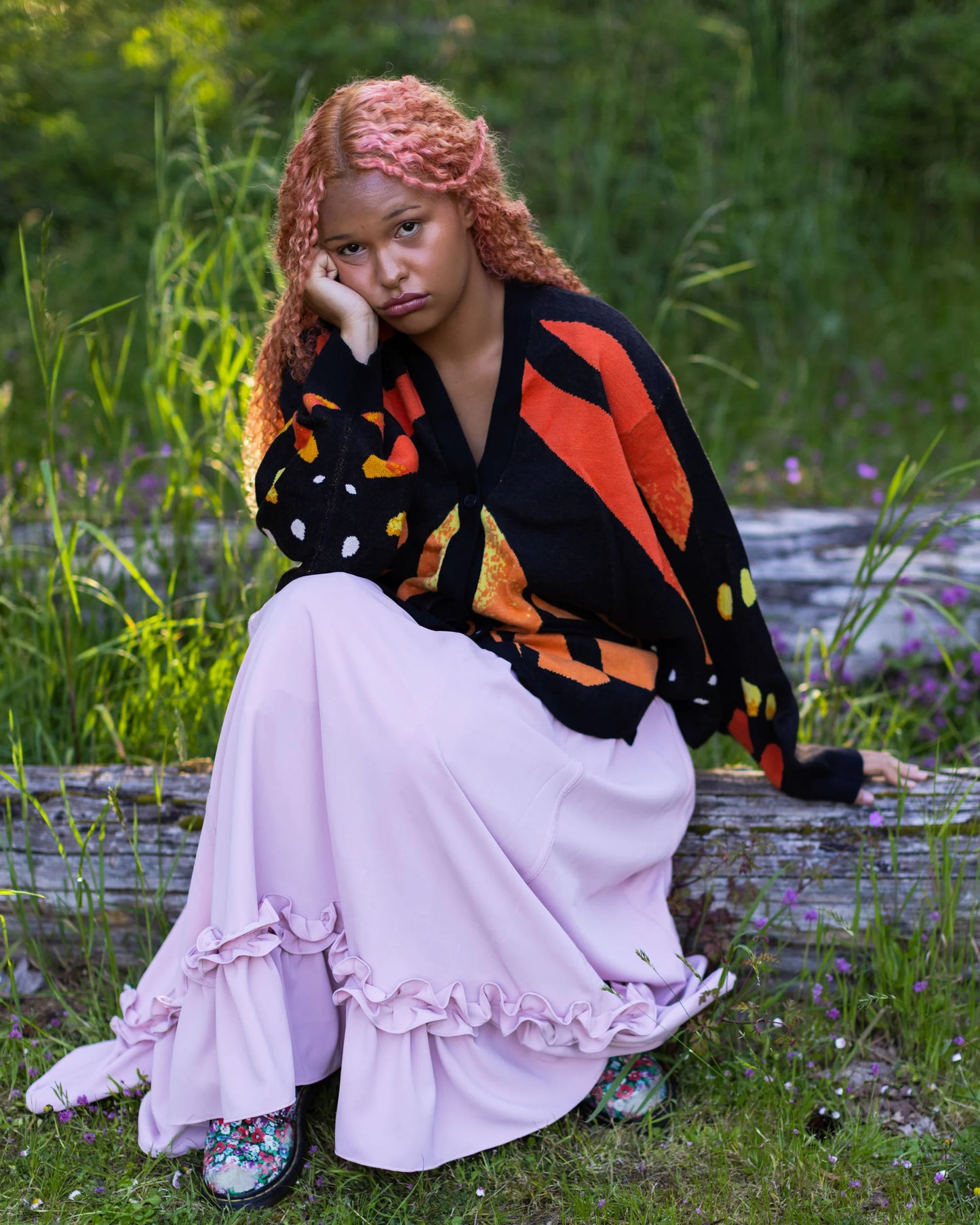 Autumn Monarch Butterfly Cardigan