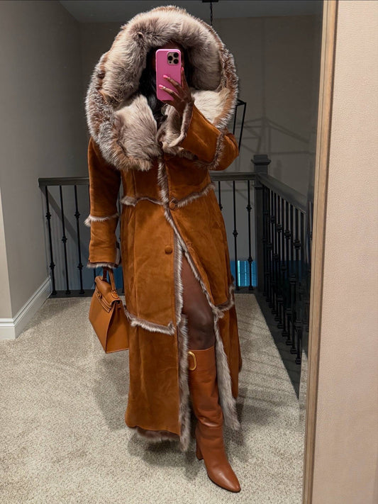 Hooded Plush Coat