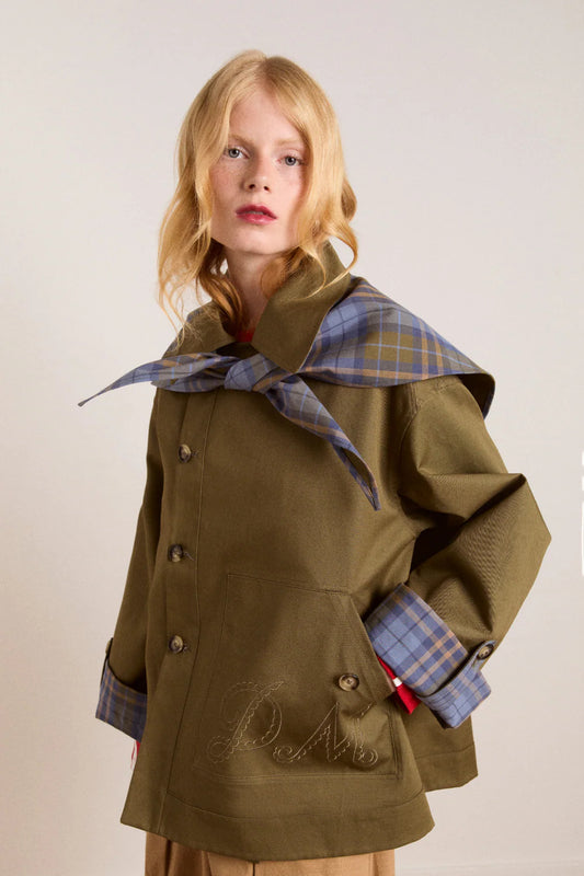 2025 Autumn Olive Green Double-Sided Jacket