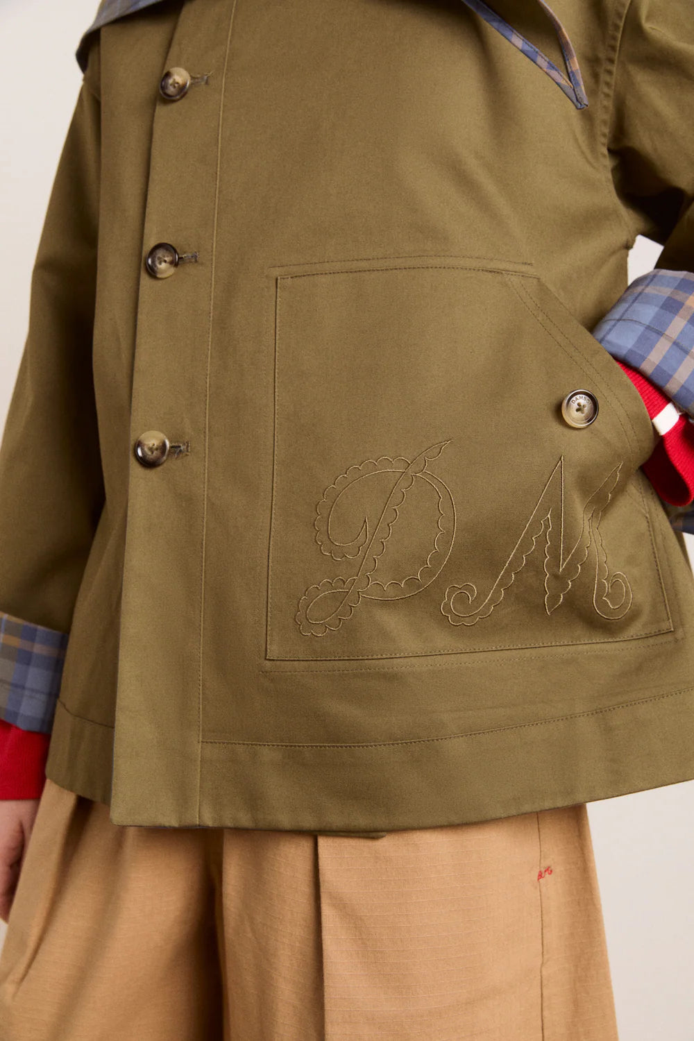 2025 Autumn Olive Green Double-Sided Jacket
