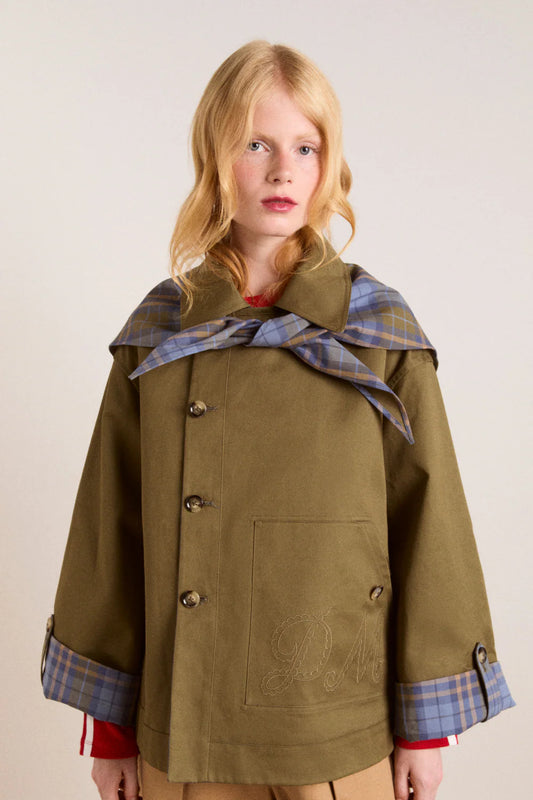 2025 Autumn Olive Green Double-Sided Jacket