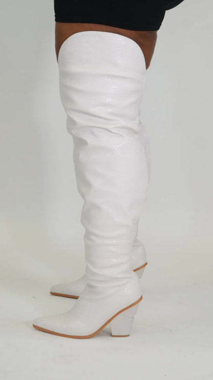High-quality wide-calf over-the-knee boots