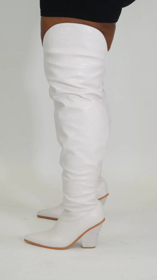 High-quality wide-calf over-the-knee boots
