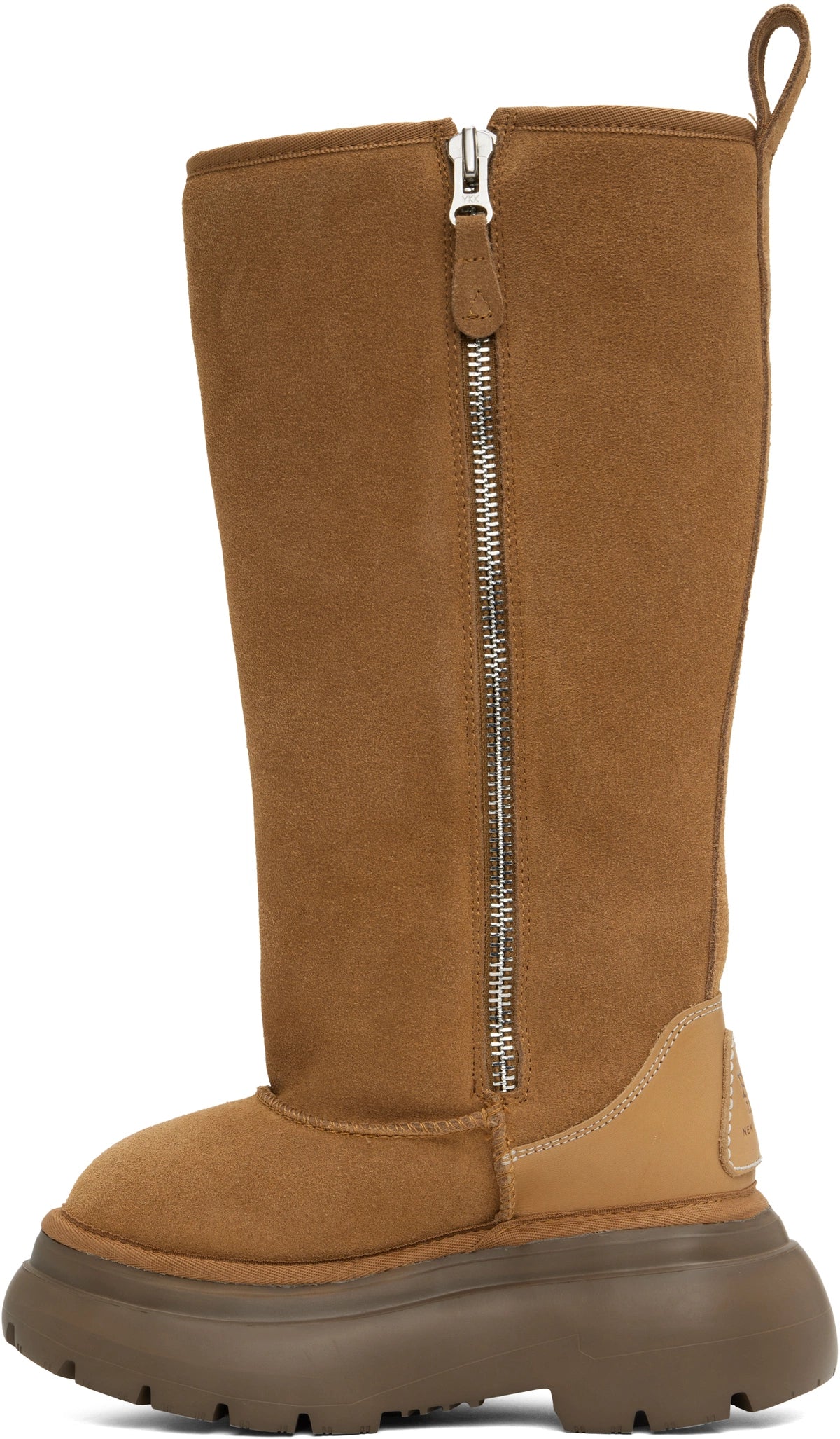 Brown Tall Chunky Shearling Boots