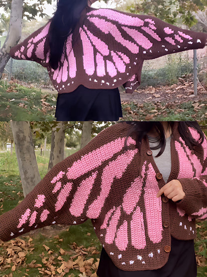 Sweater Crochet Butterfly Cardigan
